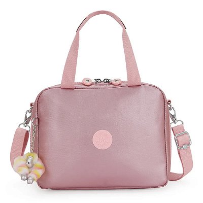 Lancheira Kipling Miyo Bronze Pink Met