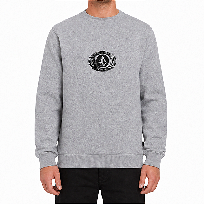 Moletom Volcom Careca Exacto WT26 Masculino Mescla Cinza