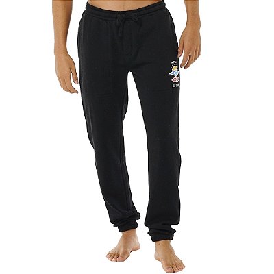 Calça Rip Curl Moletom Search Icon WT26 Masculino Preto