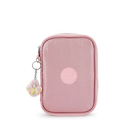 Estojo Kipling 100 Pens Bronze Pink Met