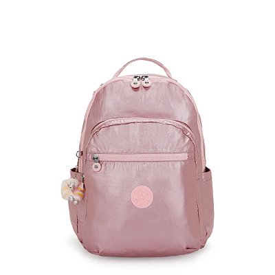 Mochila Kipling Seoul Bronze Pink Met