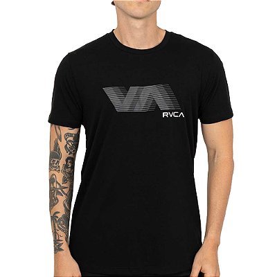 Camiseta RVCA VA Running WT26 Masculina Preto