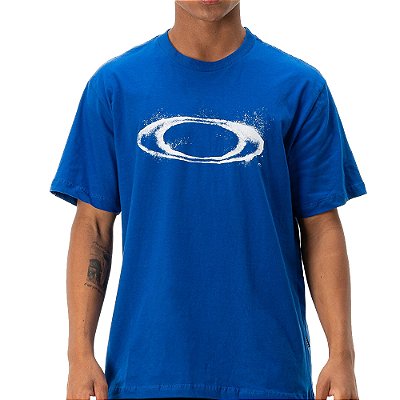 Camiseta Oakley Ellipse Dusty SS WT26 Masculina Cristal Blue