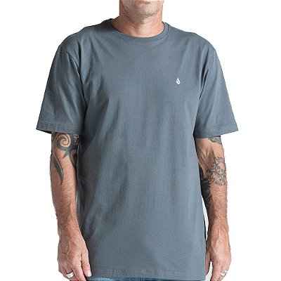 Camiseta Volcom Stone Blanks WT26 Masculina Cinza Chumbo