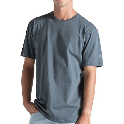Camiseta Volcom Solid Stone WT26 Masculina Cinza Chumbo
