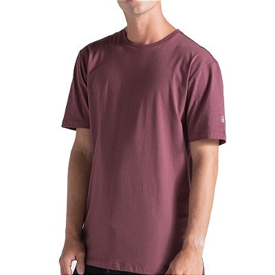 Camiseta Volcom Solid Stone WT26 Masculina Bordô