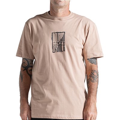 Camiseta Volcom Exacto WT26 Masculina Bege