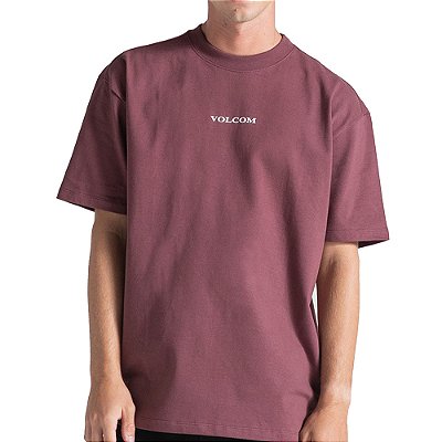 Camiseta Volcom Comfort Signature WT26 Masculina Bordô