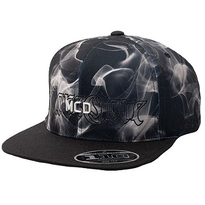 Boné MCD Aba Reta Smoke Fitão 1.10 Flexfit Preto