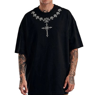Camiseta MCD Cutbox Fit Cruz Gola SM27 Masculina Preto