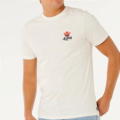 Camiseta Rip Curl Hawaii Tapa Hex SM27 Masculina Bone