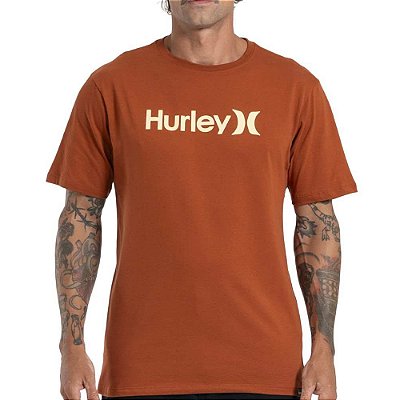 Camiseta Hurley O&O Solid SM27 Masculina Marrom