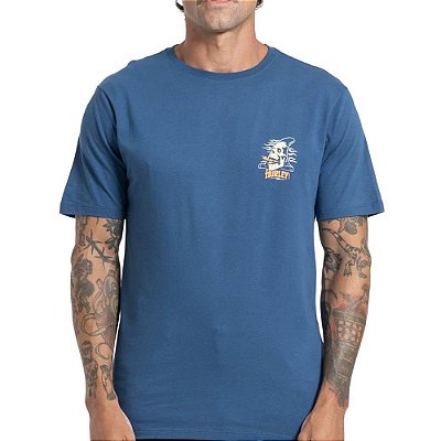 Camiseta Hurley Surf Skull SM27 Masculina Marinho