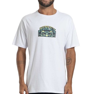 Camiseta Hurley Monster Plate SM27 Masculina Branco