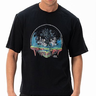 Camiseta Oakley Cyber Dome SS SM27 Masculina Blackout