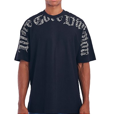 Camiseta MCD Box Fit Manga Japonesa Caligrafitti SM27 Preto