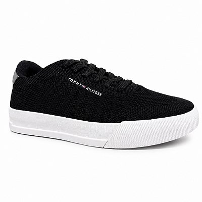 Tênis Tommy Hilfiger TH Court Knit Masculino Black