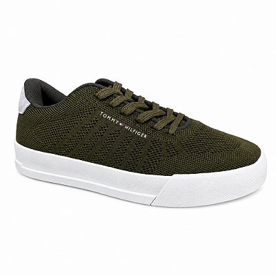 Tênis Tommy Hilfiger TH Court Knit Masculino Willow Green