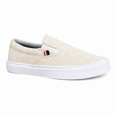 Tênis Tommy Hilfiger TH Hi Malcolm Masculino Ecru