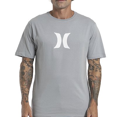 Camiseta Hurley Icon SM27 Masculina Cinza
