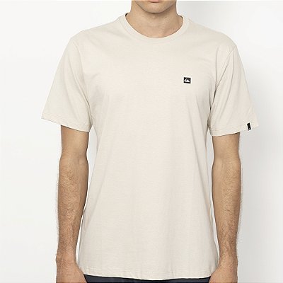 Camiseta Quiksilver Transfer Square SM27 Masculina Areia