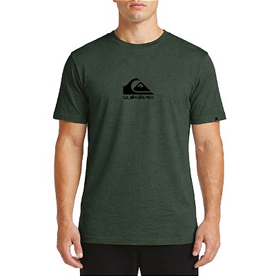 Camiseta Quiksilver Small Logo SM27 Masculina Verde Escuro