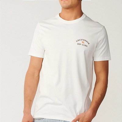 Camiseta Rip Curl Desti Animals SM27 Masculina Branco