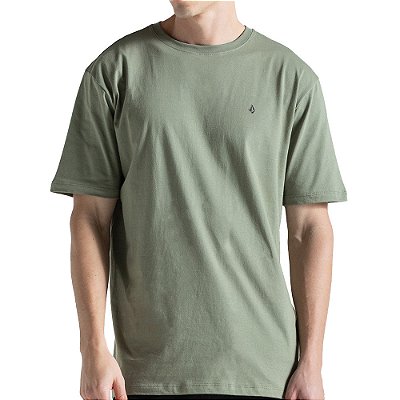 Camiseta Volcom Stone Blanks SM27 Masculina Verde Claro