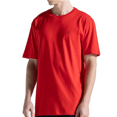 Camiseta Volcom Stone Blanks SM27 Masculina Vermelho
