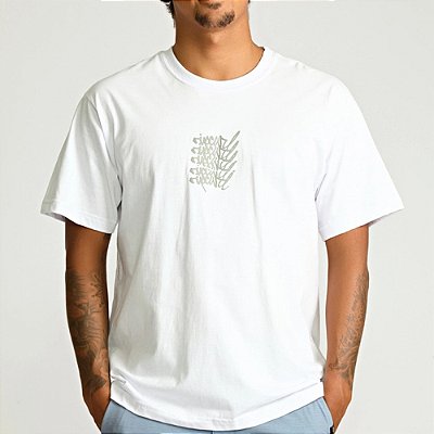 Camiseta Rip Curl Stacker SM27 Masculina Branco