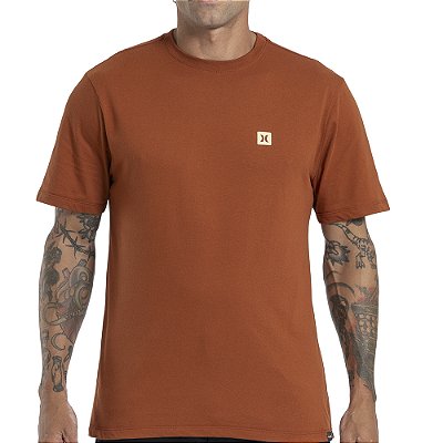 Camiseta Hurley Mini Icon SM27 Masculina Marrom