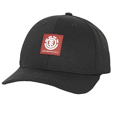 Boné Element Aba Curva Square Logo SM27 Preto