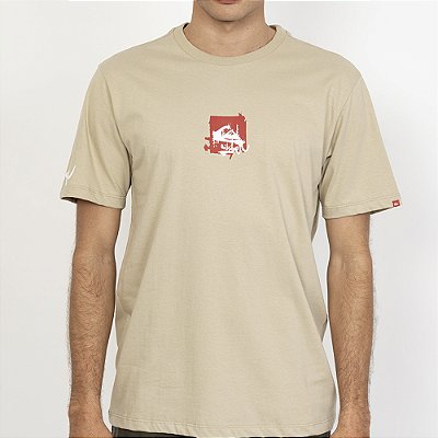 Camiseta Quiksilver Echo SM27 Masculina Bege