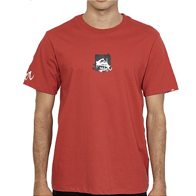 Camiseta Quiksilver Echo SM27 Masculina Vermelho