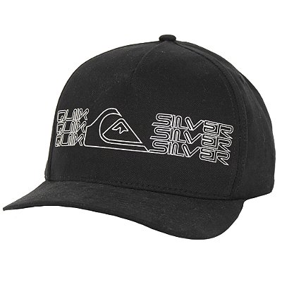 Boné Quiksilver Aba Curva Big Block SM27 Preto