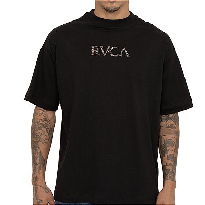 Camiseta RVCA Three Tone SM27 Masculina Preto