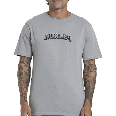 Camiseta Hurley Eagle Oversize SM27 Masculina Cinza
