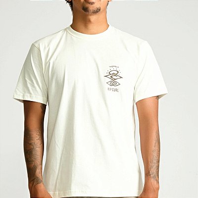 Camiseta Rip Curl Search Icon Outline SM27 Masculina Bone