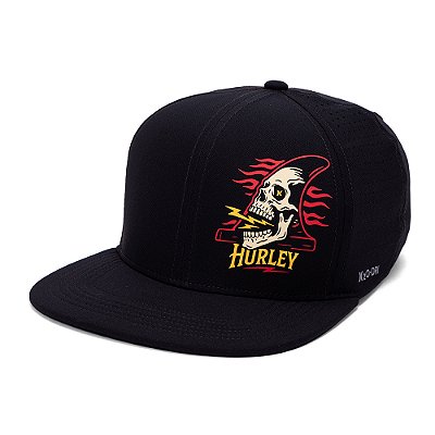 Boné Hurley Aba Curva Surf Skull SM27 Preto