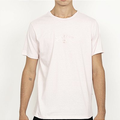 Camiseta Billabong Mid Arch SM27 Masculina Rosa Claro