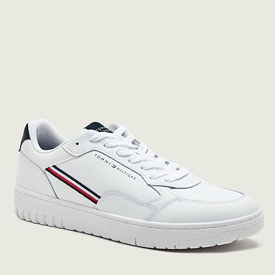 Tênis Tommy Hilfiger TH Basket Seasonal Stripes White/Black