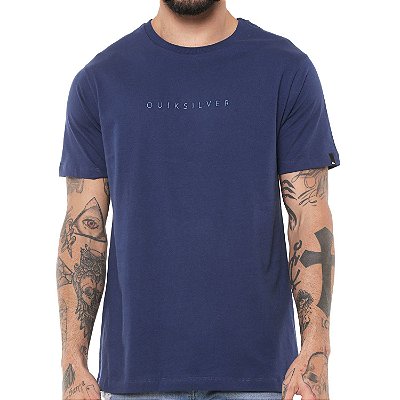 Camiseta Quiksilver Basic Embroidery Azul Marinho
