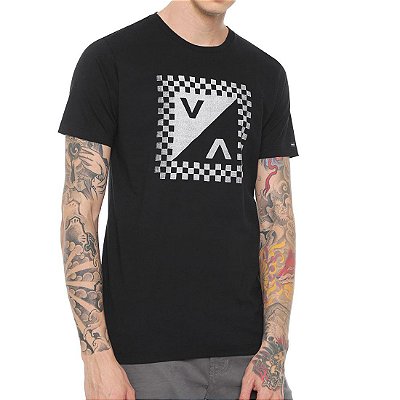 Camiseta RVCA Check Mate Preta