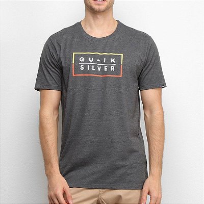 Camiseta Quiksilver Clued Up Cinza Escuro