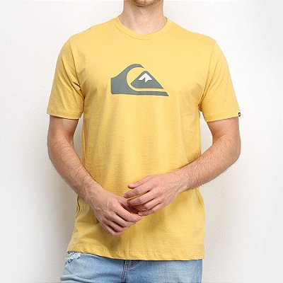Camiseta Quiksilver Comp Logo Color Amarela