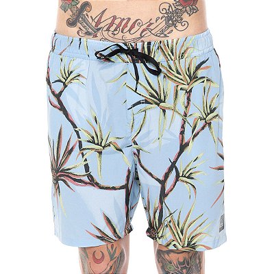 Bermuda Quiksilver Boardshort Salty Palms Volley 18 Azul