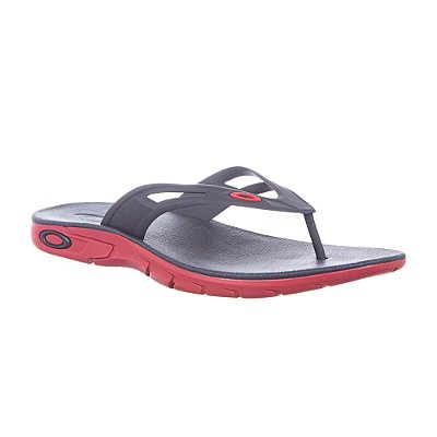 Chinelo Oakley Rest 2.0 Preto/Vermelho