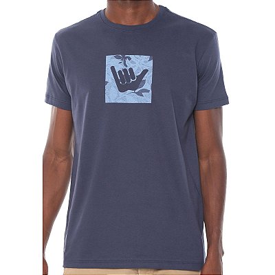 Camiseta Hang Loose Silk Monstera Azul Marinho