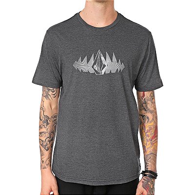 Camiseta Volcom Silk Phase Too Preto Mescla