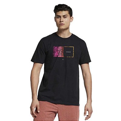 Camiseta Hurley Silk Sig Zane Moorea Preta